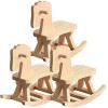 TOYANDONA Scie Sauteuse 3 Sets DIY Toy Wooden Horse Toy for Boy Model Building Kits 3D Puzzle Assembly Toy Wood Birthday Pres