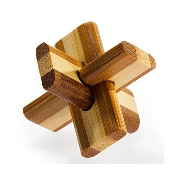 3D Bamboo Brain puzzle Double cross * *