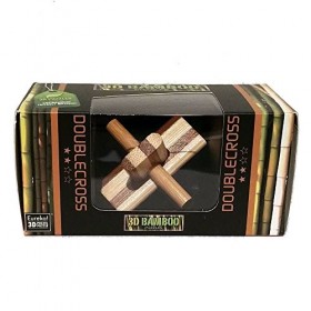 3D Bamboo Brain puzzle Double cross * *