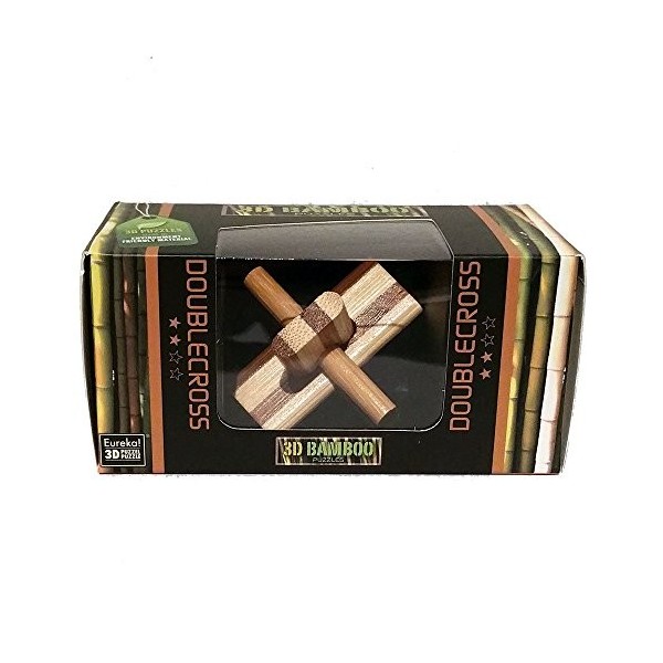 3D Bamboo Brain puzzle Double cross * *