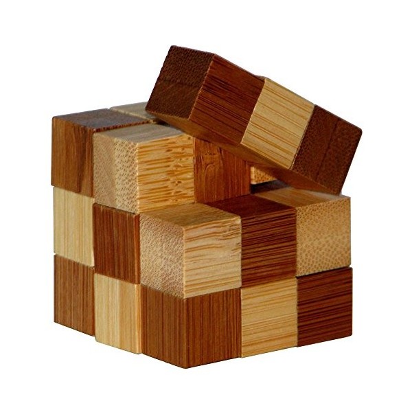 3D Bamboo Brain puzzle Snake Cubes **