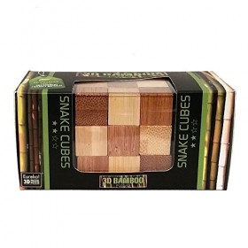 3D Bamboo Brain puzzle Snake Cubes **