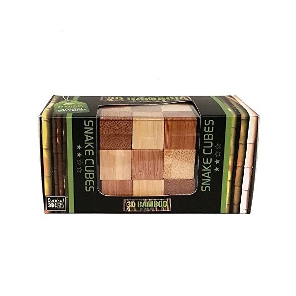 3D Bamboo Brain puzzle Snake Cubes **