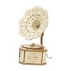 Perfeclan Phonographe 3D Puzzle en bois Kits de construction mécanique à collectionner assemblage boîte à musique mécanique p