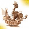 MILISTEN 1 Jeu 3d Ancien Puzzle Voilier Puzzles 3d Casse-tête De Bateau Passe-temps Bois Artisanat Construction Modèle Jouets