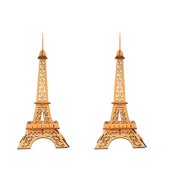 SEWACC 2 PCS Eiffel 3D Puzzles en Bois Éducatif Stept Modèle Journée D Anniversaire Jour D Anniversaire pour Garçons Filles