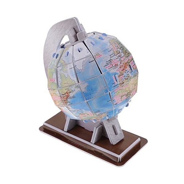 ibasenice Globe Puzzle pour Enfants Globe 3D Assembler Puzzle Artisanat Jouets Scientifiques Jouets De Tige De lespace Extra