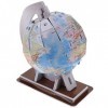 ibasenice Globe Puzzle pour Enfants Globe 3D Assembler Puzzle Artisanat Jouets Scientifiques Jouets De Tige De lespace Extra