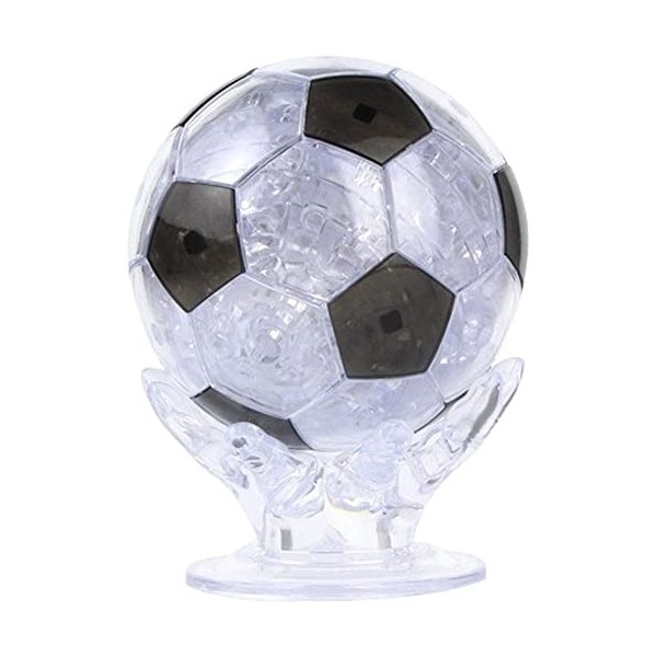 77pcs 3D Puzzle Football Jigsaw Assemblage DIY Assemblage De Football Modèle Crystal Modèle avec Lumière Flash Modèle De Bric