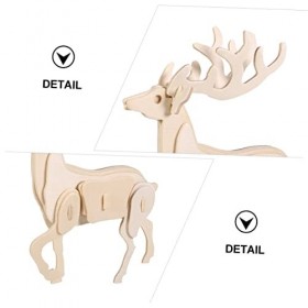 ibasenice 2 Pièces Casse-tête Cerf Sika Modèle Délan Dassemblage Jouet Éducatif De Noël Jeu danimaux Puzzles De Noël Jouet