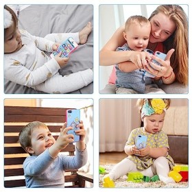 Bébé Jouet Téléphone, 1-6 Ans Enfants LED Musique Apprentissage Éducation Mobile Jouets pour Enfants Jouant Filles Garçons Fa