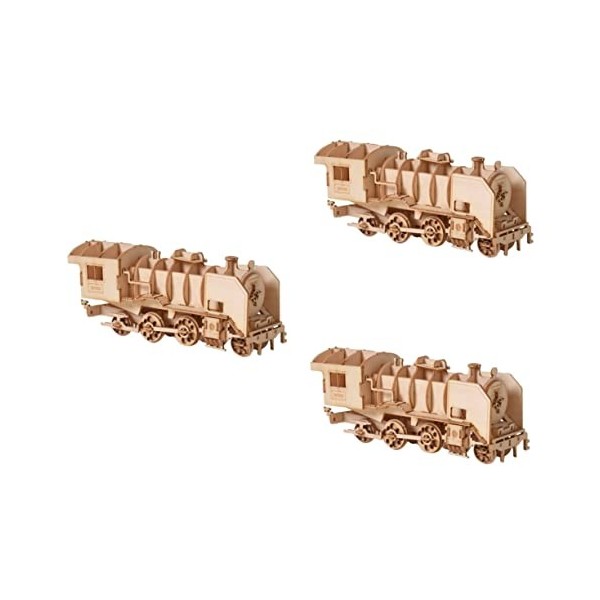 ibasenice 1 Pc Cadeau De Locomotive Train Bricolage Modèle Kit De Trains Miniatures Casse-tête De Train Classique Train Puzzl