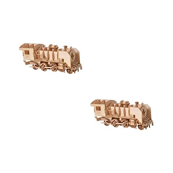 ibasenice 1 Pc Cadeau De Locomotive Train Bricolage Modèle Kit De Trains Miniatures Casse-tête De Train Classique Train Puzzl