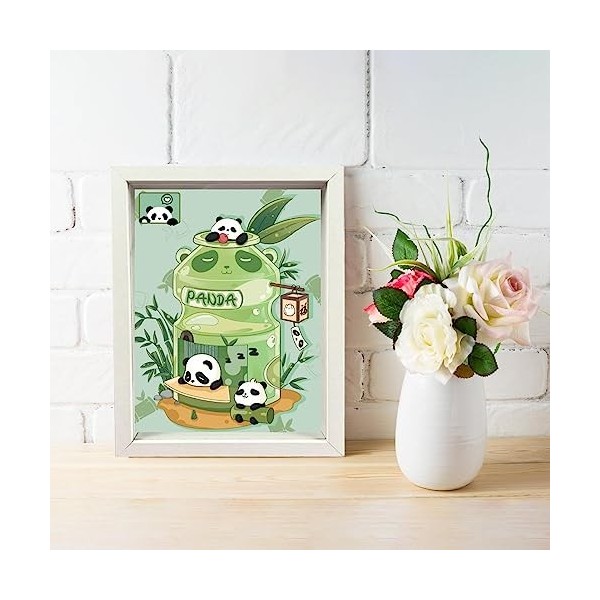 LINGJIONG Puzzle panda pour adulte, jeu éducatif 3D | Cadre photo, jeux panda, la maison pour mur, fenêtre pour garçons et fi