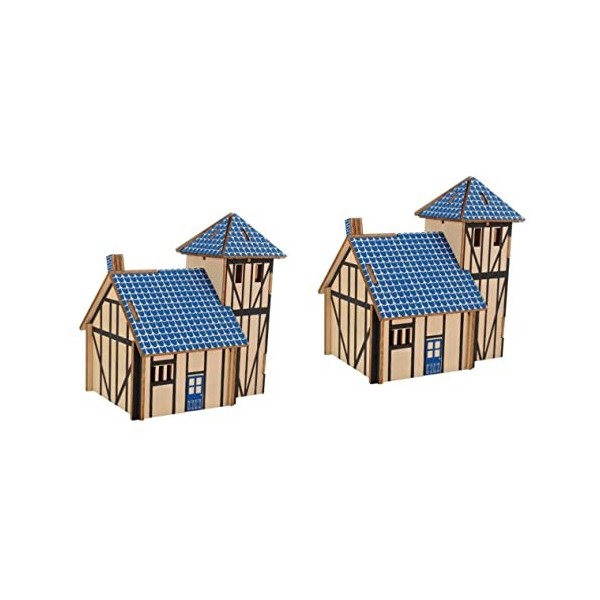 SEWACC 2 Pièces Scie Sauteuse Casse-tête Maison 3D Jouet en Bois