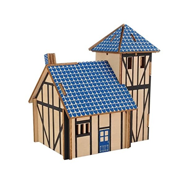 SEWACC 2 Pièces Scie Sauteuse Casse-tête Maison 3D Jouet en Bois