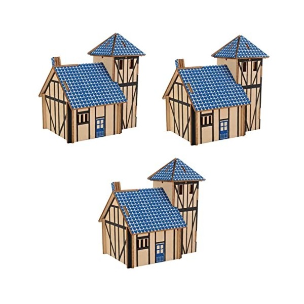 SEWACC 2 Pièces Scie Sauteuse Casse-tête Maison 3D Jouet en Bois