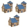 SEWACC 2 Pièces Scie Sauteuse Casse-tête Maison 3D Jouet en Bois