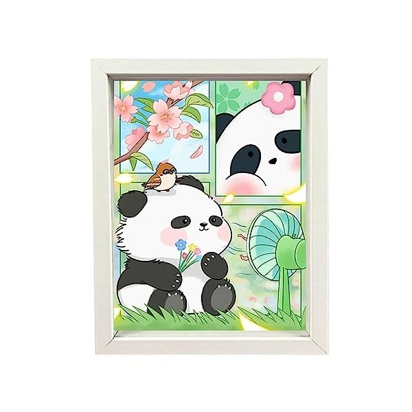 Youding Casse-tête Panda - réflexion 3D pour | Apprendre Le Jeu éducatif Panda, Conception Cadre Photo pour Mur, fenêtre