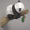 Melitt 3D Animal Papier Modèle Panda Géométrique pour la Culture de la Maison Décoration Murale Jouet Enfants Éducatif A