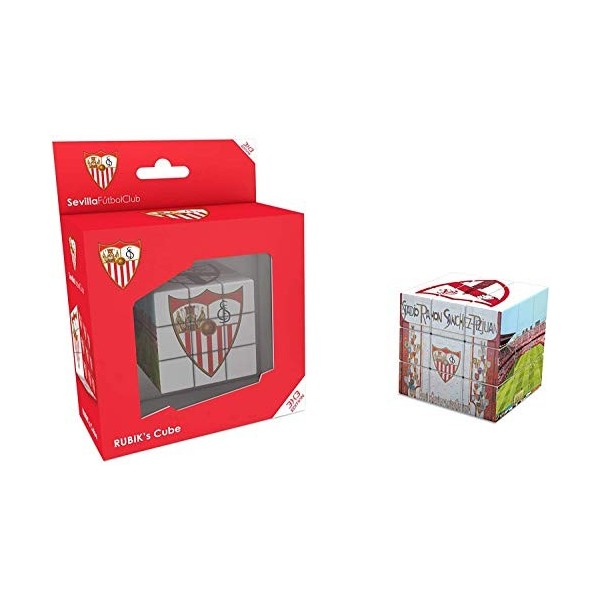 Sevilla FC- Rubiks, Cube Rubiks 3x3 de Séville 34811 , Multicolore Kick Off Games 1 