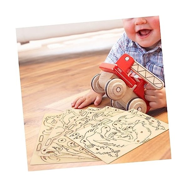 TOYANDONA 5 Pièces Casse-tête en Bois Puzzles Uniques pour Adultes Casse-tête Difficile Colle pour Puzzle Animaux pour Enfant