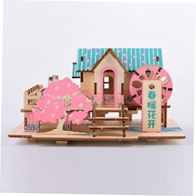 Toyvian Maison De Puzzles 3D Puzzle Dassemblage De Jouets De Maison Château 3D Simule Château Rose Bricolage Simule Maison a