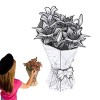 Elinrat coloriage 3D, coloriage Fleurs pour Enfants, Kits dartisanat Puzzle en Papier 3D, Kit Bouquet Fleurs Bricolage, Cade