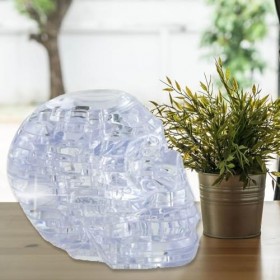 Puzzle 3D en Cristal, modèle dassemblage, Jouet Cadeau, 49 pièces/Ensemble, Squelette de crâne, Puzzle 3D pour Adultes et En