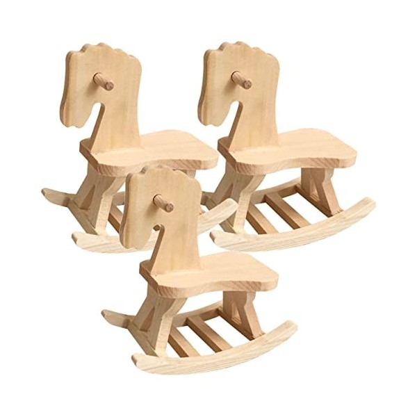 VICASKY 2 Ensembles Cheval en Bois Jouet Bricolage Jouets pour Garçons Jouet à Assembler Modèle 3D Modèle Dassemblage davio