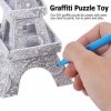 Totority 1 Ensemble Puzzle Stéréo 3D Puzzles pour Enfants Puzzle pour Enfants Puzzles 3D Bricolage Arts Et Artisanat Peinture