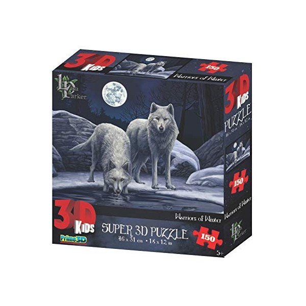 Lisa Parker LP10906 Warriors of Winter Wolf Puzzle Effet 3D Multicolore