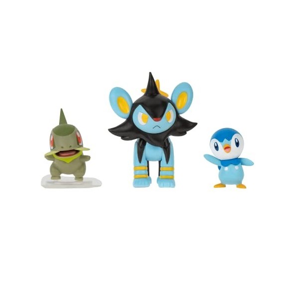 Pokemon PKW3043 – Battle Figure Set – Milza, Plinfa, Luxio, Officiel