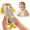 TUMAMA Jouet Téléphone Bébé,Rechargeable Téléphone Enfant 18 Mois Jouet Téléphone Baleine avec Sons, Chiffres et Lumières Beb