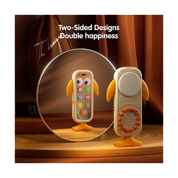 TUMAMA Jouet Téléphone Bébé,Rechargeable Téléphone Enfant 18 Mois Jouet Téléphone Baleine avec Sons, Chiffres et Lumières Beb