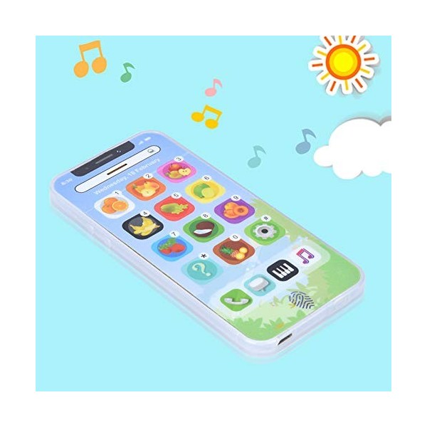 SPYMINNPOO Jouet de Téléphone Portable pour Enfants, Plastique Enfants Enfants écran Tactile Téléphone éducatif Téléphone Por