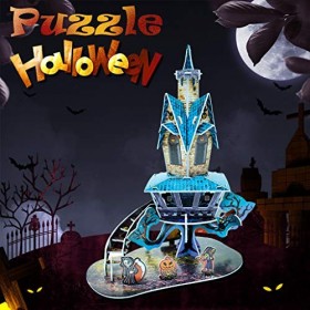 TRHEDL Halloween Modèle de Papier château Cadeau Puzzle en Trois Dimensions Puzzle 3D nouveauté Jouet drôle Fille De 2 Ans A