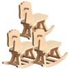 ibasenice 2 Ensembles Cheval en Bois Jouet Bricolage Modèle Dartisanat en Bois Puzzles en Bois pour Enfants Puzzles pour Enf