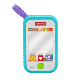 Fisher-Price Mon Téléphone Selfie, hochet de dentition portable avec un miroir, pour bébé dès 3 mois, GML96