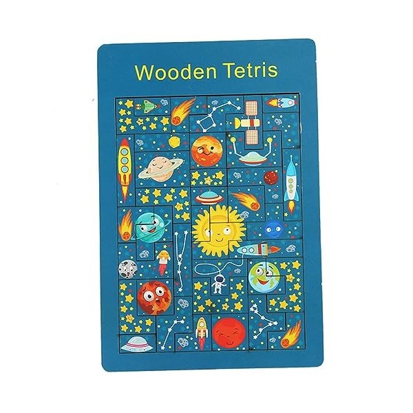 Abaodam 1 Ensemble De Jouets Puzzle Univers en Bois pour Tout-Petits