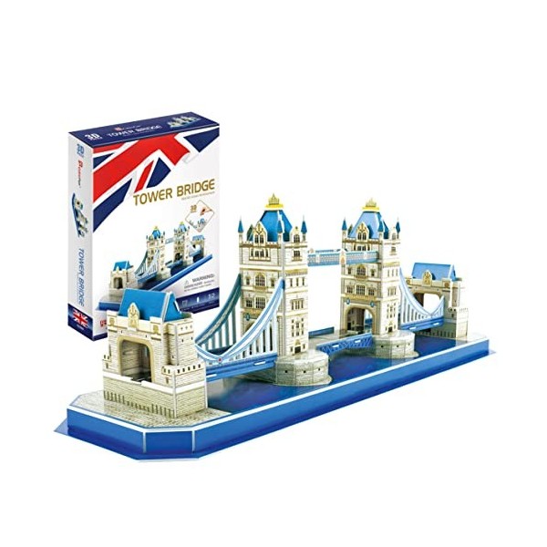 Party town Pont de la Tour de Londres Adultes Jeux à Monter – Puzzle 3D pour Enfants 8 Ans, C238h, Bleu