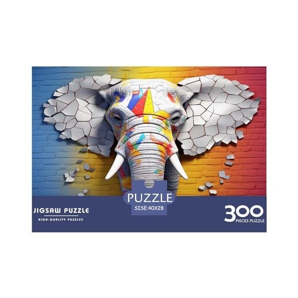 Puzzles De 300 Pièces- Effet de Mur 3D déchiré, Bricolage, Divertissement Créatif, Amusement, pour Adultes Et Enfants De 14 A