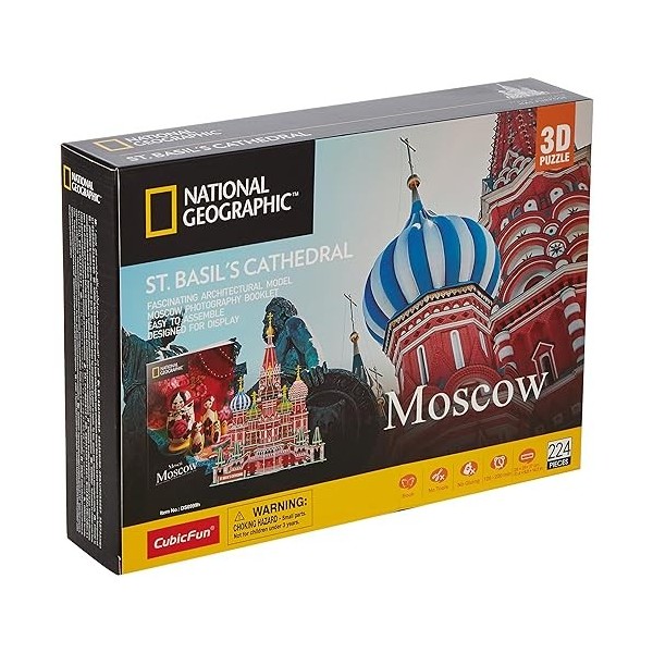 Cubic Fun Moscow St. Basils Cathedral 222 Pieces 3D Puzzles