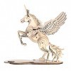 GuDoQi Puzzle 3D Bois, Puzzle DIY Licorne, Maquette en Bois a Construire pour Adulte, Jouet dAssemblage Bricolage, Kit Const