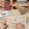 RoWood Puzzle 3D en Bois Canon à Roues - Maquette en Bois a Construire Adultes et Enfants, Cadeaux pour Adultes Et Adolescent