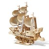 Puzzle en bois 3D pour adultes en forme de voilier - Kit de construction - Cadeau pour anniversaire/fête des pères