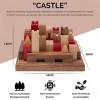 LOGOPLAY Château Puzzle 3D - Jeu de réflexion - Jeu dénigmes - Jeu de Patience - Jeu de logique en Bois avec de Nombreuses V