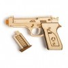 Wood Trick Rubber Band Toy Gun 3D Wooden Puzzles for Adults and Teens to Build - Wooden Model Kit - 14+