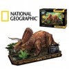 Party town- National Geographic Triceratops, 3D Enfants 8 Ans, Puzzle, Jouets, Jeux de Dinosaures, 8.4366E+12