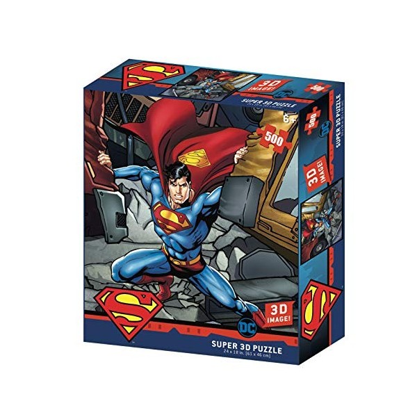 DC Comic Superman Strength Does Not Apply Puzzle Effet 3D, SM32523, Multicolore, One Size